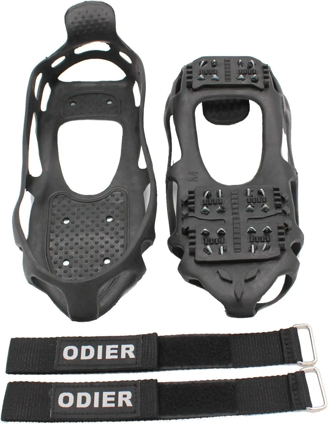Ice Cleats Grippers for Shoes and Boots 24 Teeth Crampons 10 Teeth Tiny Spikes Ice Cleats for Walk on Ice Snow and Freezing Mud