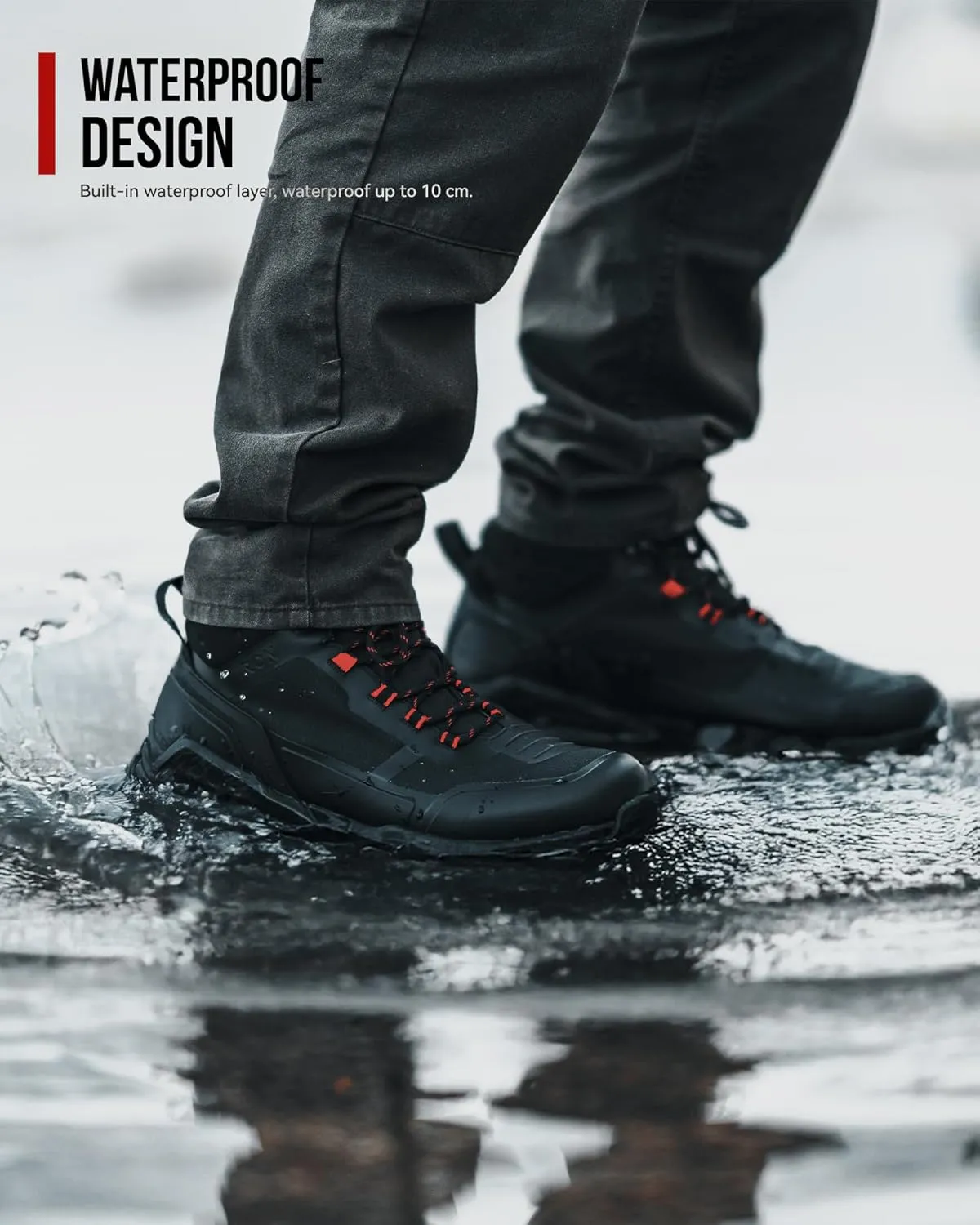 IRON JIA'S Motorcycle Shoes for Men, Waterproof Anti-Slip Breathable Street Casual Motorcycle Riding Boots with Lace Garage, Ankle Support, Shift Pads 10