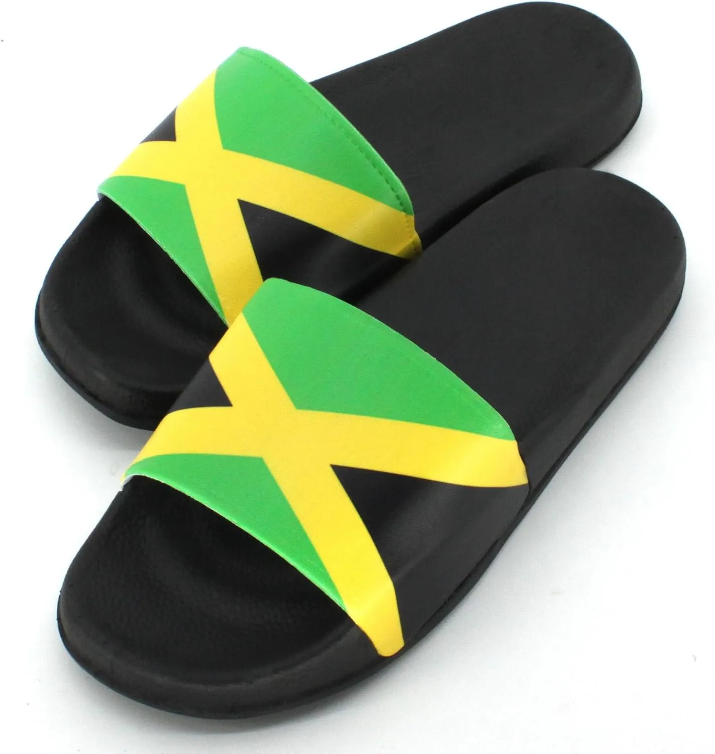 Jamaican Rasta Reggae RGY Caribbean Slippers Sandals for Women and Men Sandals Open Toe Soft Cushioned Non-Slip for Indoor & Outdoor