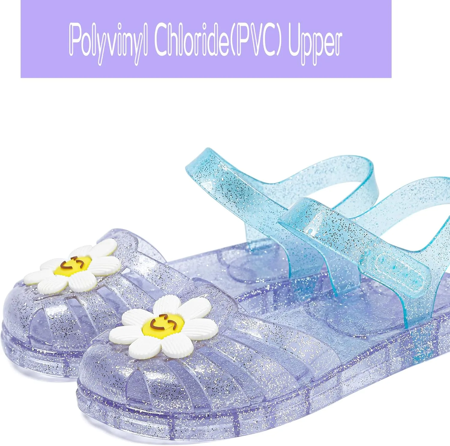Jelly Sandals Girls Soft Sole Princess Costume Summer Dress Sandals Closed Toe Comfortable for Toddler Little Kid Big Kid