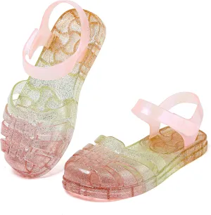 Jelly Sandals Girls Soft Sole Princess Costume Summer Dress Sandals Closed Toe Comfortable for Toddler Little Kid Big Kid