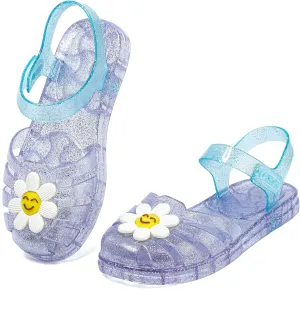 Jelly Sandals Girls Soft Sole Princess Costume Summer Dress Sandals Closed Toe Comfortable for Toddler Little Kid Big Kid