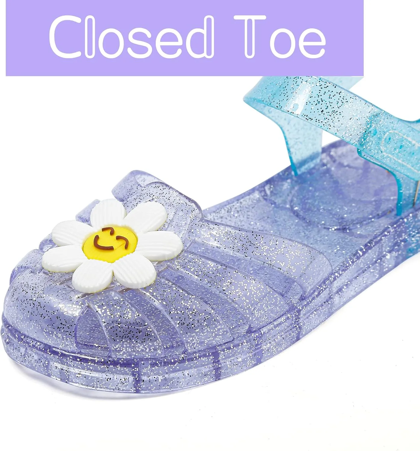 Jelly Sandals Girls Soft Sole Princess Costume Summer Dress Sandals Closed Toe Comfortable for Toddler Little Kid Big Kid