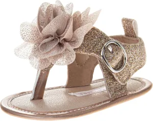 Josmo Infant Baby Girls Summer Sandals Soft Sole Newborn Toddler First Walker Crib Dress Sandals Size 2-4 Infant