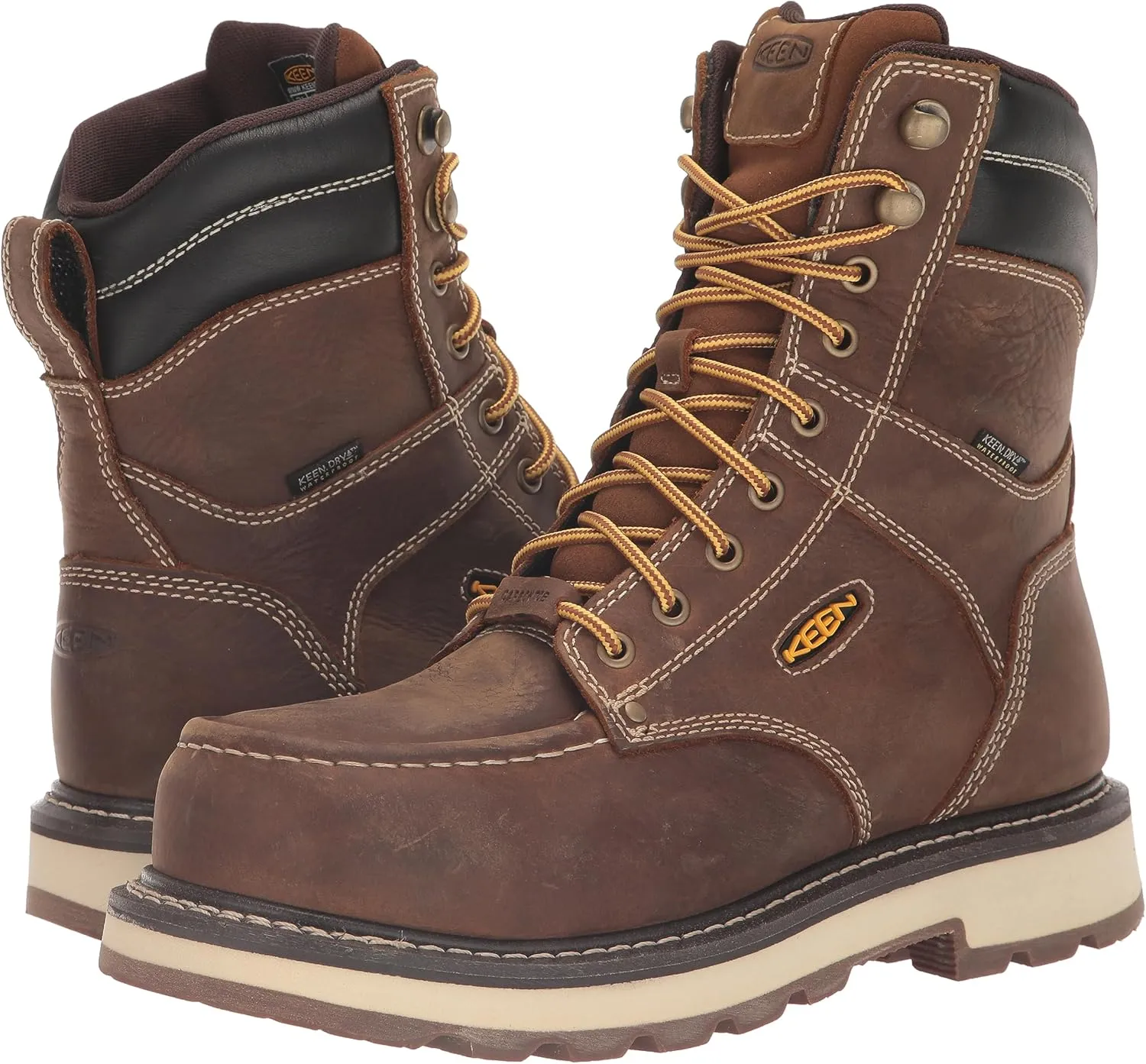 KEEN Utility Men's Cincinnati 8" Composite Toe Waterproof 90 Degree Heel Heavy Duty Work Boot