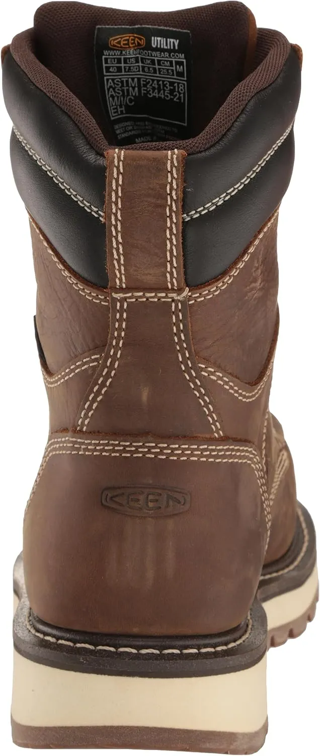 KEEN Utility Men's Cincinnati 8" Composite Toe Waterproof 90 Degree Heel Heavy Duty Work Boot