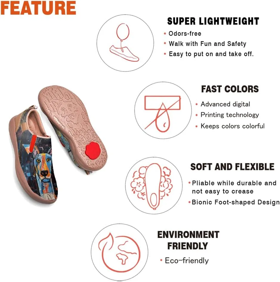 Kid's Art Painted Casual Slip-on Loafers Boys Girls Shoes Lightweight Comfort Fashion Sneaker Funny Painted Travel Shoes Basquiat Style
