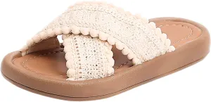 Kids' Sandals Summer Girls' Big Kids' Beach Shoes Girls' Soft Soled Open Toe Soft Slippers for Toddler