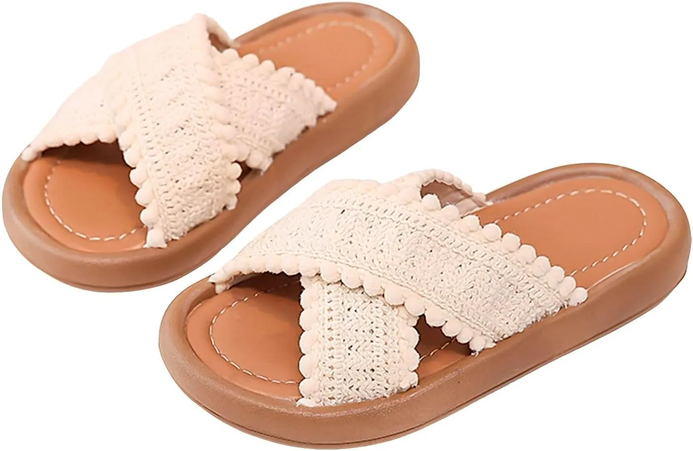 Kids' Sandals Summer Girls' Big Kids' Beach Shoes Girls' Soft Soled Open Toe Soft Slippers for Toddler