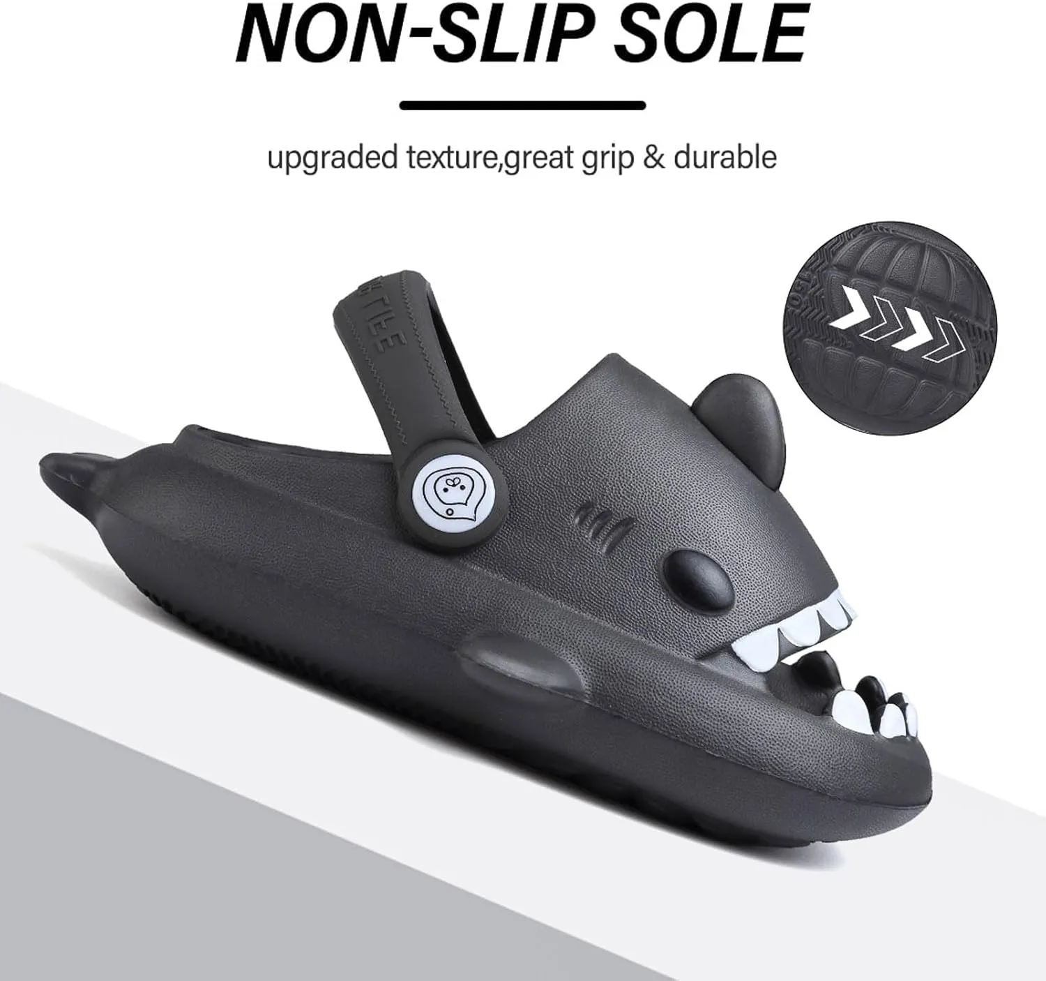 Kids Shark Slides, Shark Slippers for Kids Boys Girls, Cloud Pillow Slides with Thick Sole, Soft, Non-slip