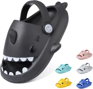 Kids Shark Slides, Shark Slippers for Kids Boys Girls, Cloud Pillow Slides with Thick Sole, Soft, Non-slip