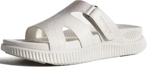 KuaiLu Womens Orthotic Slides Thick Athletic Cushion Recovery Sandals Open Toe Leather Strap Slip On Yoga Mat Ladies Sport Walking Sandles Comfortable Plantar Fasciitis Arch Support White Size 7