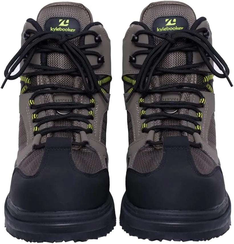 Kylebooker Men's Fishing Wading Boots Lightweight Anti-Slip Waders Shoes for Fly Fishing