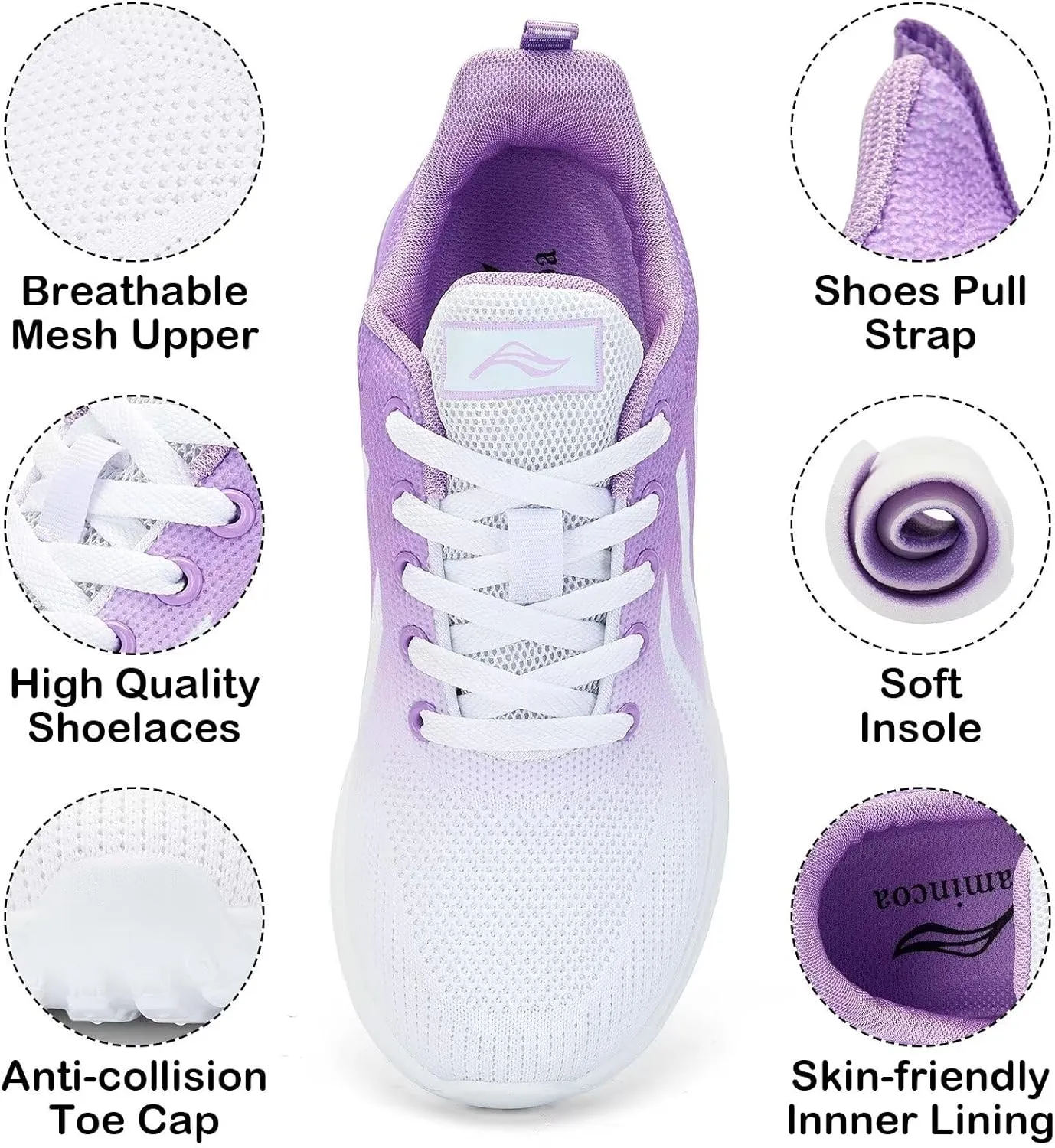 Lamincoa Womens Air Running Shoes Lightweight Women Sneakers Air Cushion Walking Tennis Shoes for Women
