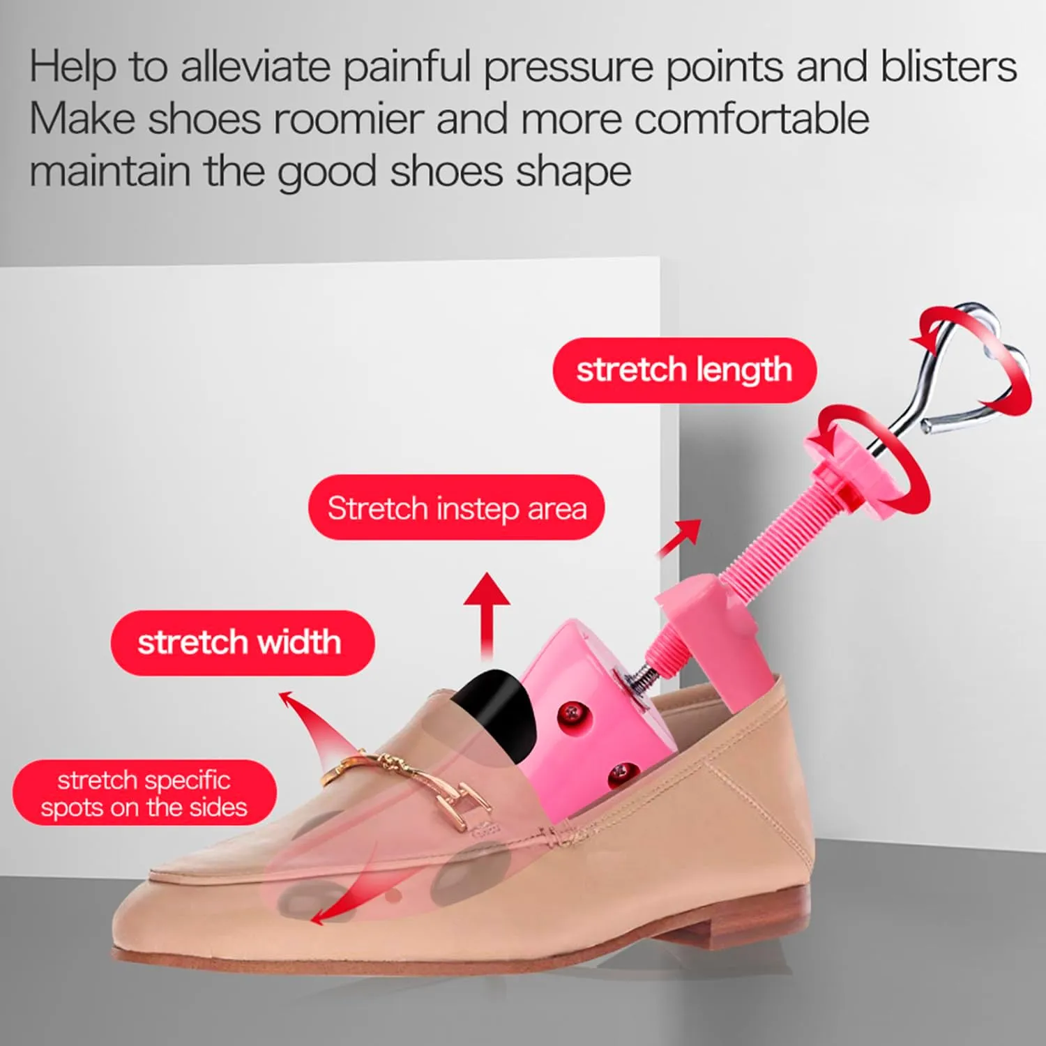 LANNEY Shoe Stretcher for Women & Men Wide Feet - Premium Shoe Expander Widener Stretch Length Width
