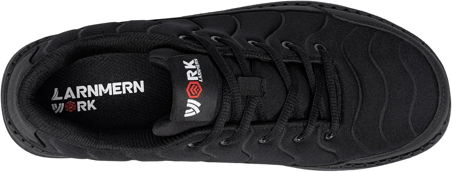 LARNMERN Air Cushion Steel Toe Shoes for Men Wide Women Lightweight Puncture Proof Work Safety Sneakers Breathable Slip Resistant Tennis Shoe