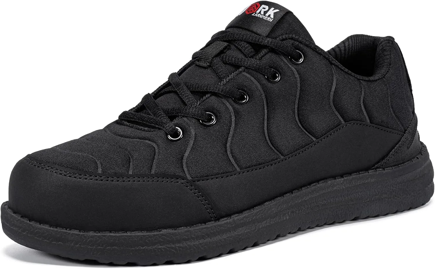 LARNMERN Air Cushion Steel Toe Shoes for Men Wide Women Lightweight Puncture Proof Work Safety Sneakers Breathable Slip Resistant Tennis Shoe