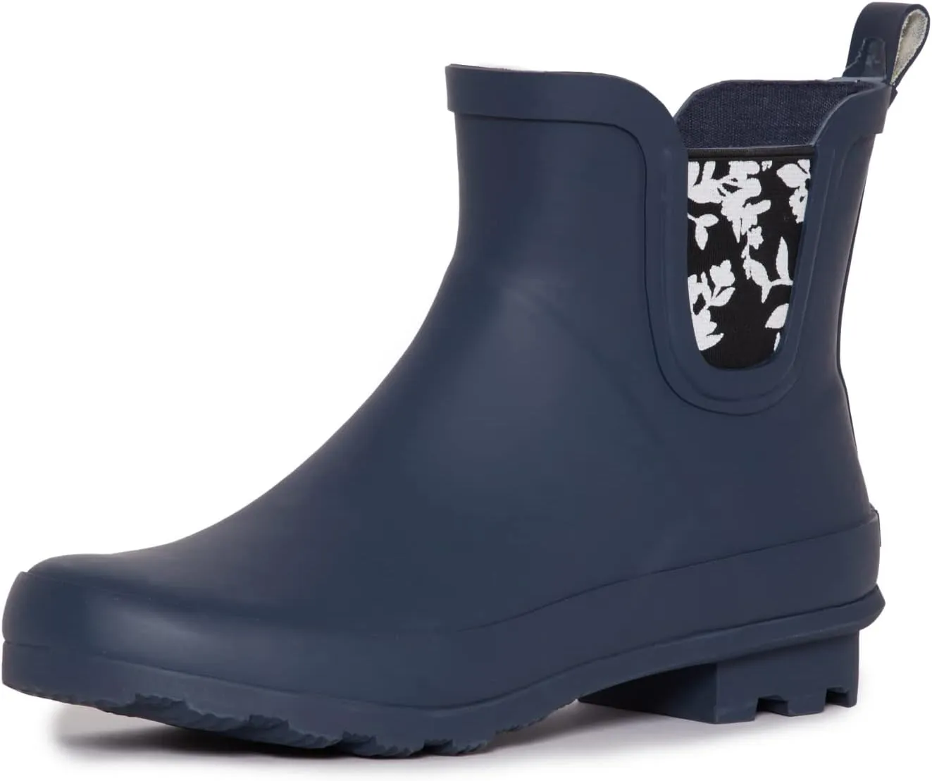 Laura Ashley Ladies Mid Cut Ankle Height Rubber Rain Boots, Lightweight Waterproof Booties for Women
