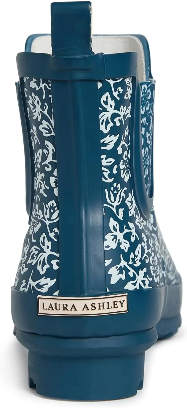 Laura Ashley Women's Rain Boots, Mid Cut Rubber Rain Boots for Women - Waterproof Ankle Boots for Ladies