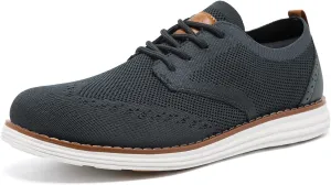 Limberun Men's Dress Sneakers Oxfords Business Casual Wingtip Shoes Formal Comfortable Soft Flexible Outsole Grey10