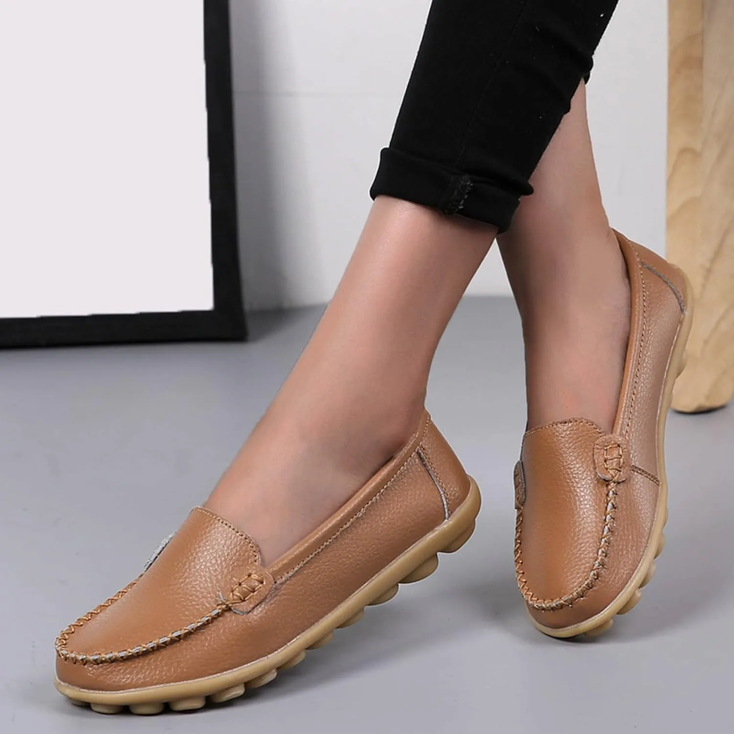 Loafers for Women Comfort Flat Shoes Lightweight Moccasins Shoes Slip On Penny Loafers Casual Work Shoes