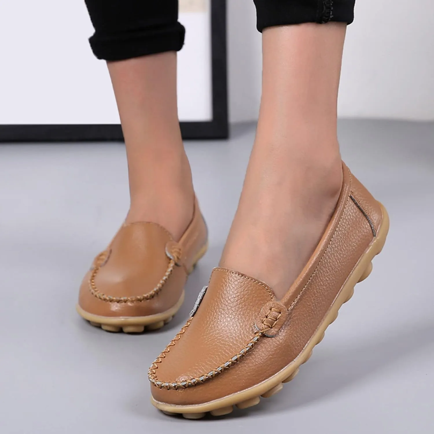 Loafers for Women Comfort Flat Shoes Lightweight Moccasins Shoes Slip On Penny Loafers Casual Work Shoes