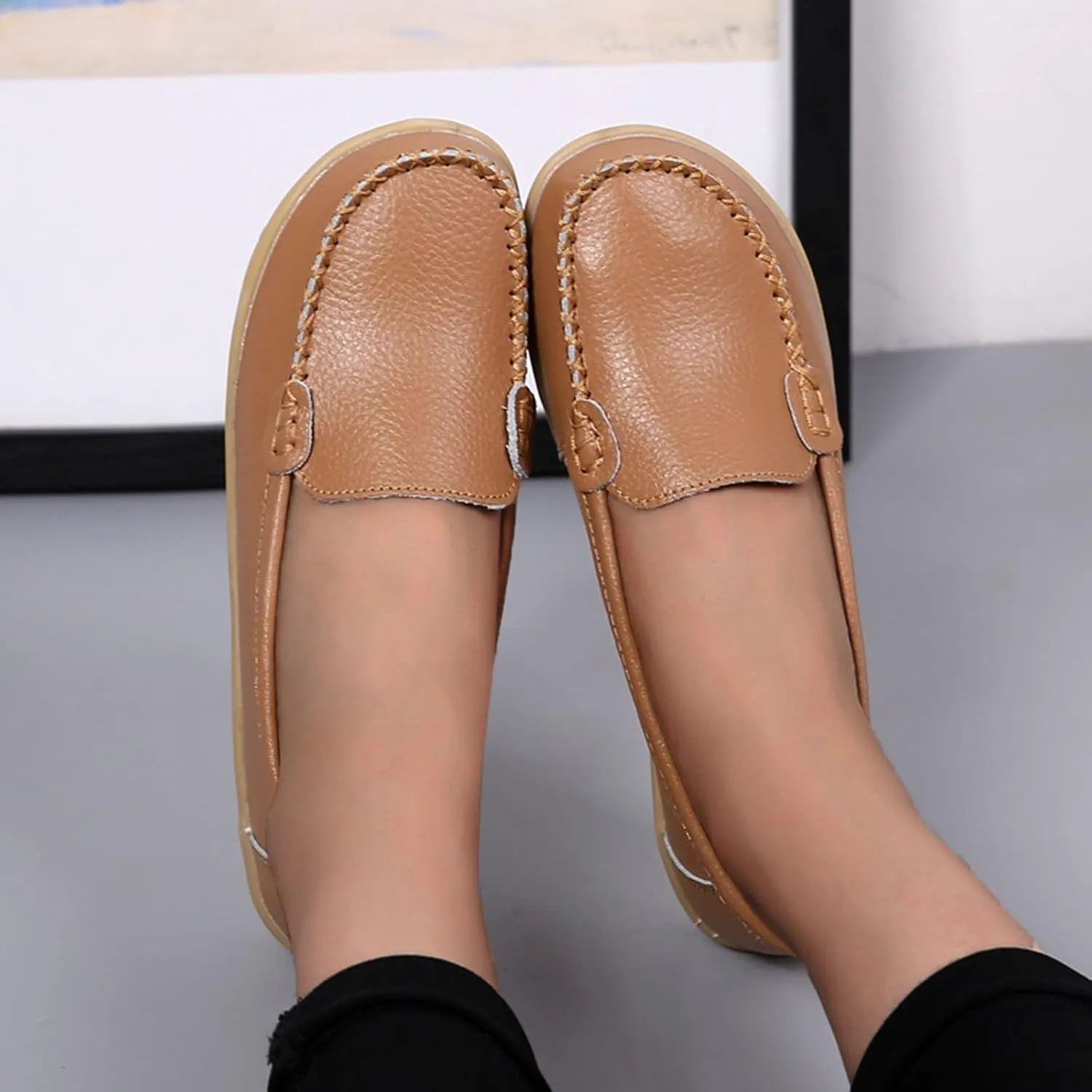 Loafers for Women Comfort Flat Shoes Lightweight Moccasins Shoes Slip On Penny Loafers Casual Work Shoes