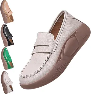 Loafers for Women, Soft-Soled Pure Cowhide Corrective Loafers, Shoes Orthopedic, Non-Slip Comfort
