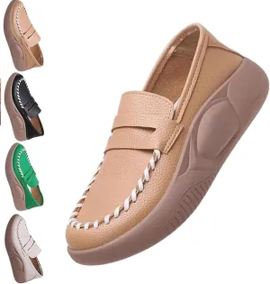 Loafers for Women, Soft-Soled Pure Cowhide Corrective Loafers, Shoes Orthopedic, Non-Slip Comfort