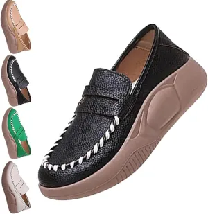 Loafers for Women, Soft-Soled Pure Cowhide Corrective Loafers, Shoes Orthopedic, Non-Slip Comfort