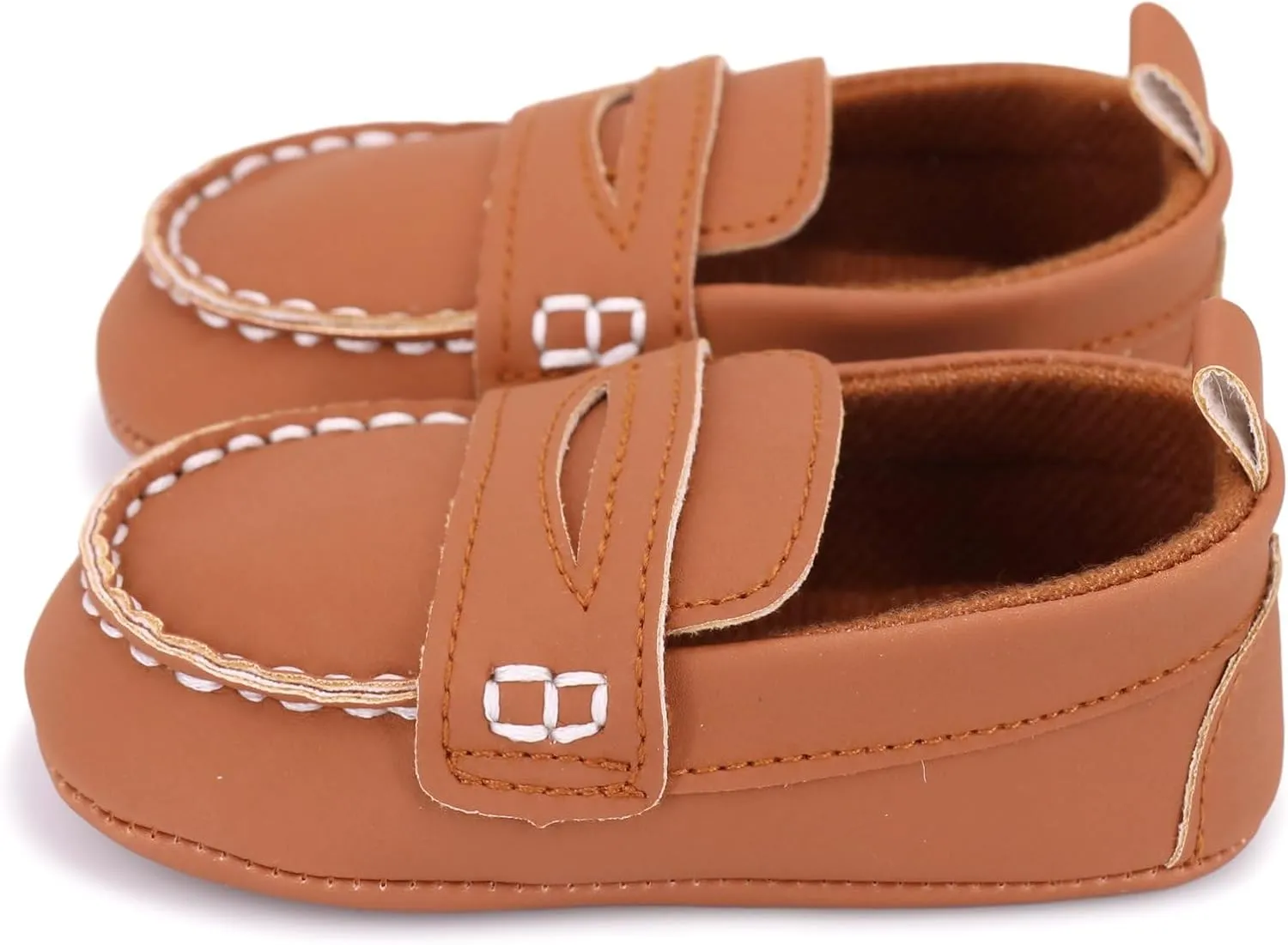 LONSOEN Baby Boys Girls Penny Loafers Infant Toddler Moccasins Soft Soles Dress Shoes