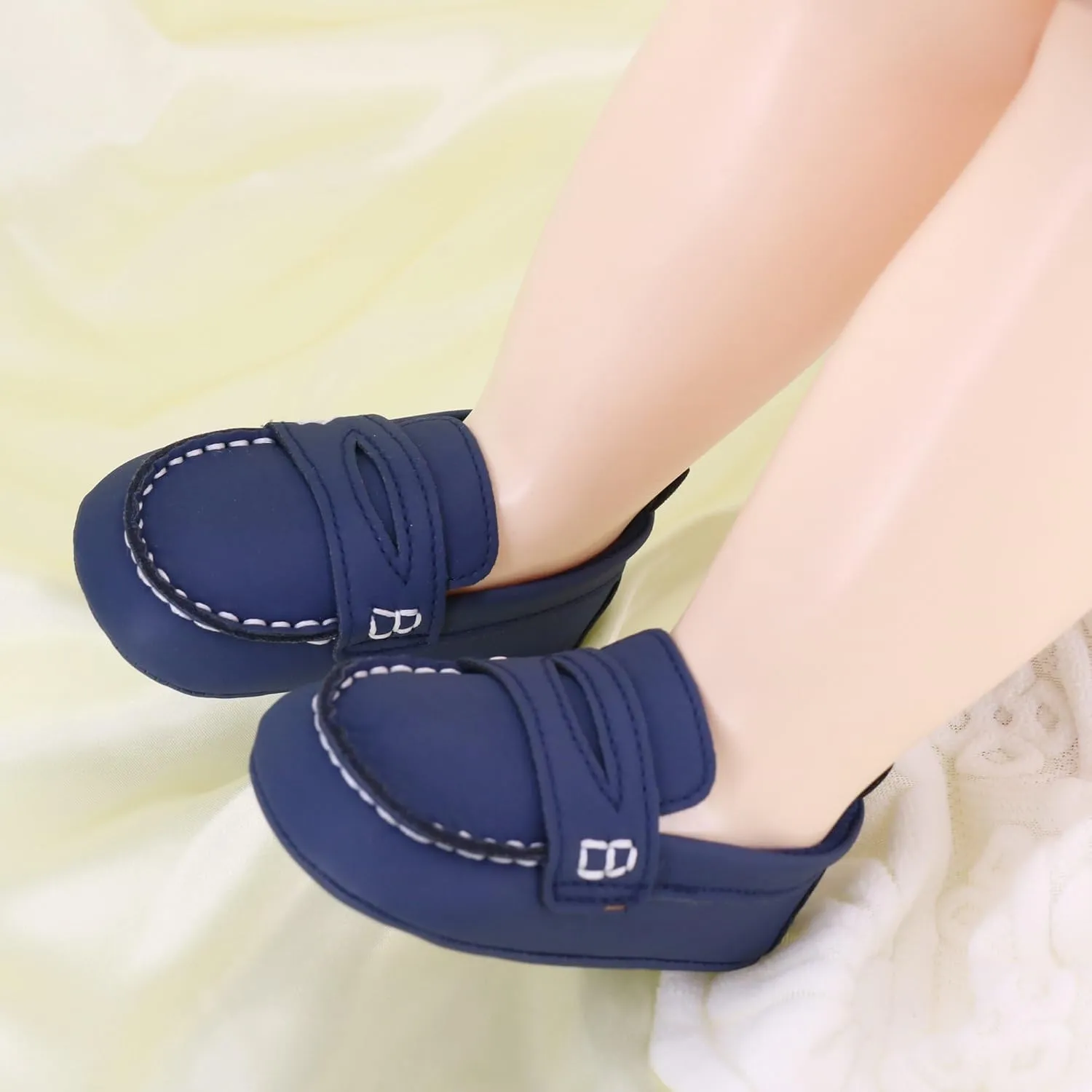 LONSOEN Baby Boys Girls Penny Loafers Infant Toddler Moccasins Soft Soles Dress Shoes