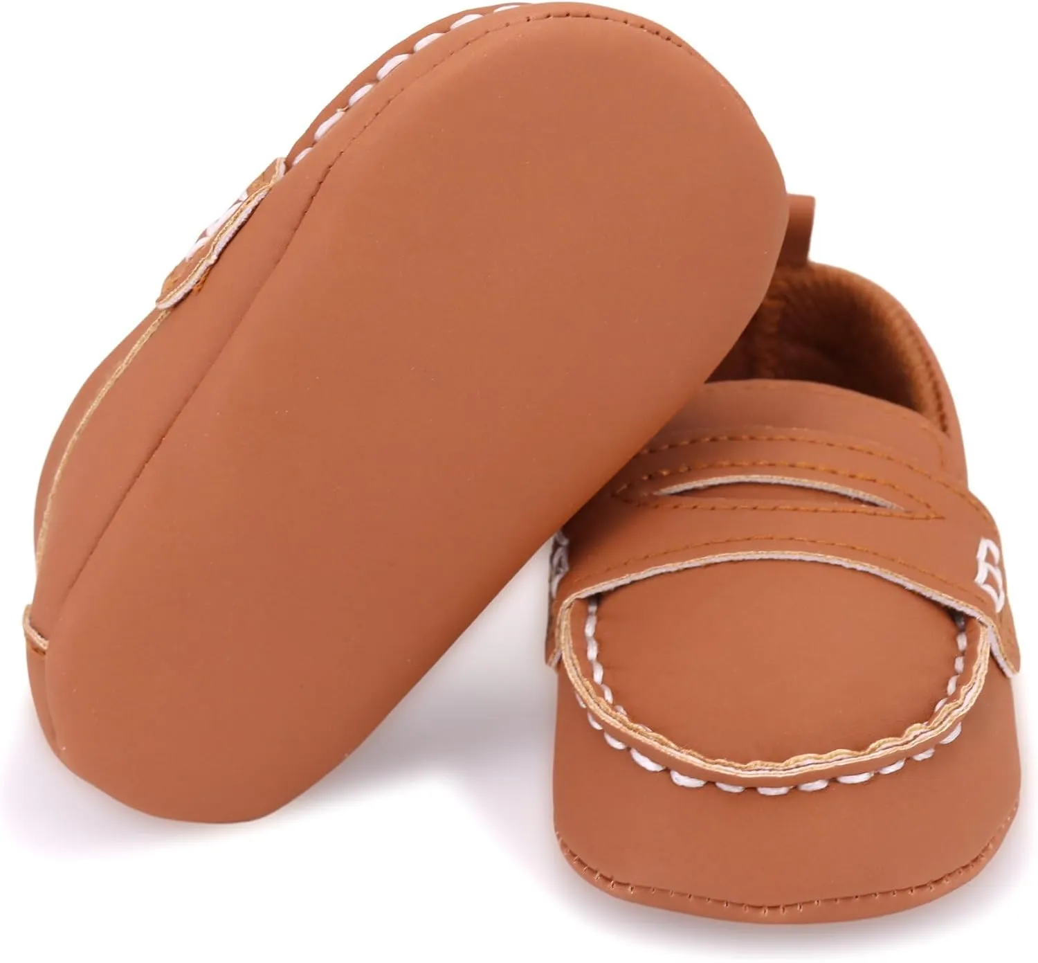LONSOEN Baby Boys Girls Penny Loafers Infant Toddler Moccasins Soft Soles Dress Shoes