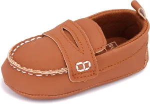 LONSOEN Baby Boys Girls Penny Loafers Infant Toddler Moccasins Soft Soles Dress Shoes