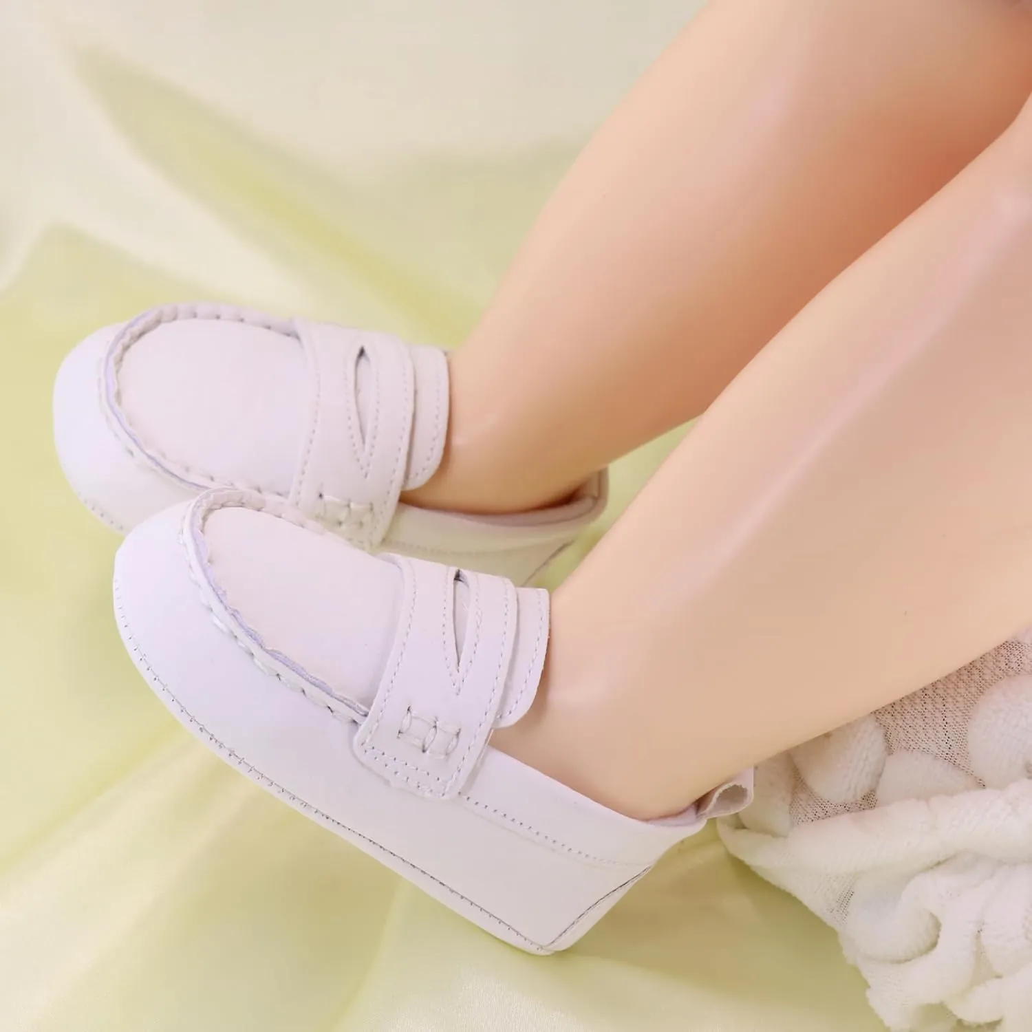 LONSOEN Baby Girls Boys Loafers Prewalker Dress Crib Shoes