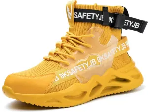 Luolocsn Work Boots Safety Steel Toe Shoes for Men and Women Slip Resistant Lightweight Breathable Industrial & Construction Sneakers
