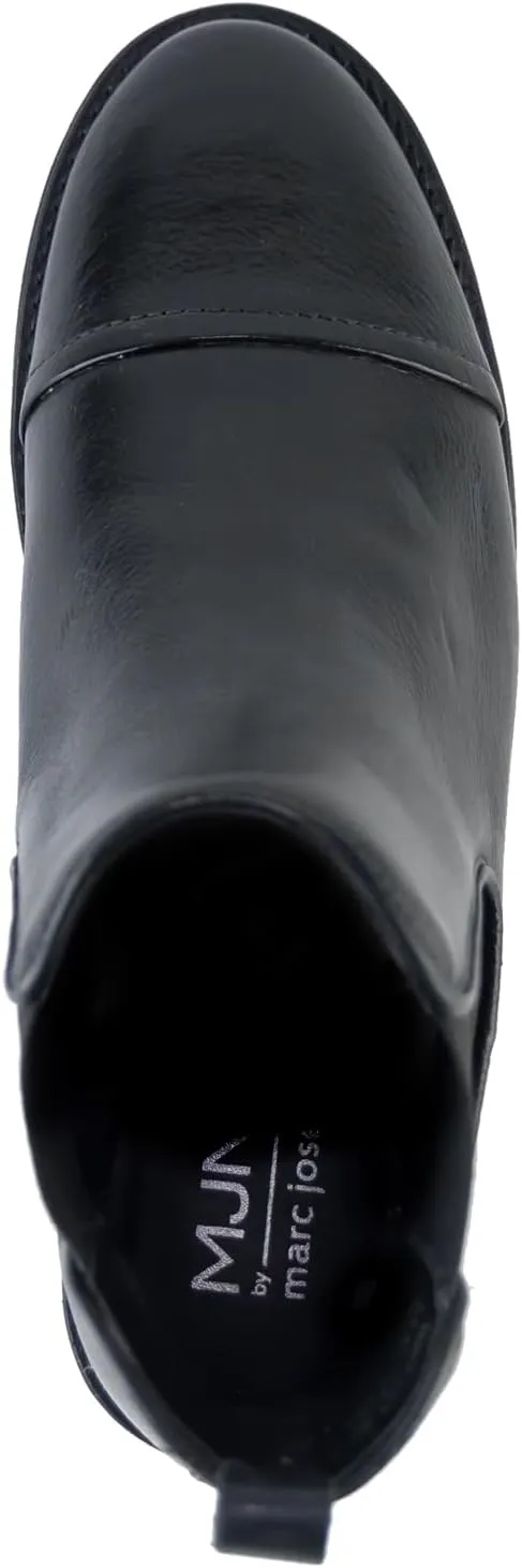 Marc Joseph New York Womens Casual Comfortable Genuine Leather Chelsea Ankle Boots Classic Fashion Captoe Slip On Ladies Fall Winter Boots