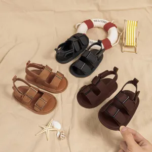 Meckior Baby Infant Boy Girl Sandals Newborn Non-Slip Soft Rubber Sole Sandals for Baby Boys Open-Toe Outdoor Casual Summer First Walkers Shoes