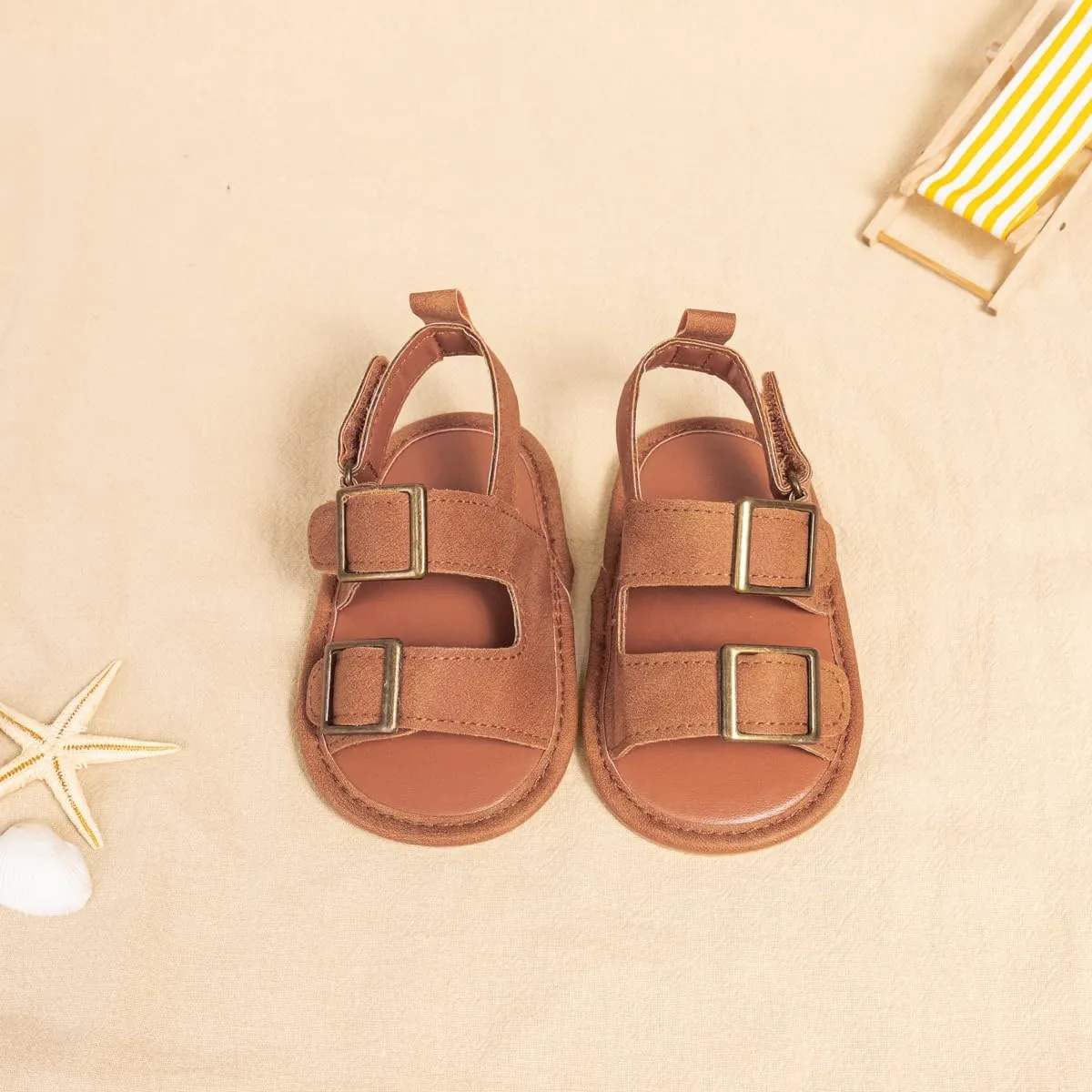 Meckior Baby Infant Boy Girl Sandals Newborn Non-Slip Soft Rubber Sole Sandals for Baby Boys Open-Toe Outdoor Casual Summer First Walkers Shoes