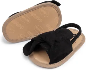 Meckior Infant Baby Girls Boys Summer Sandals Open Toe Lace Princess Dress Wedding Flats Shoes Newborn Toddler Soft Non-slip Sole First Walker Crib Shoes