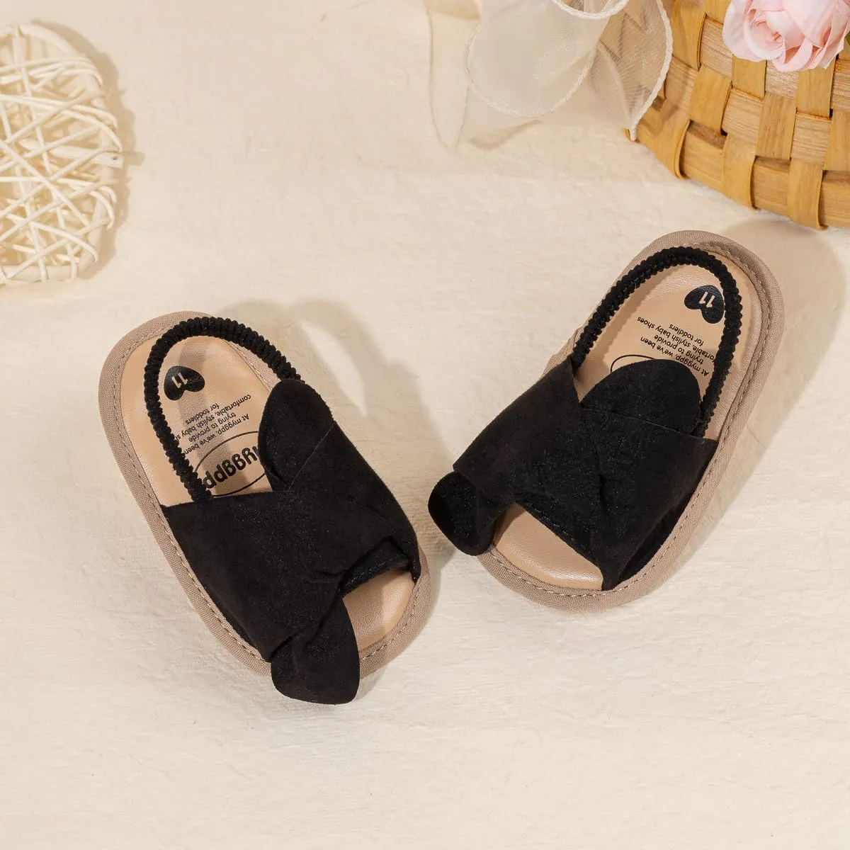 Meckior Infant Baby Girls Boys Summer Sandals Open Toe Lace Princess Dress Wedding Flats Shoes Newborn Toddler Soft Non-slip Sole First Walker Crib Shoes
