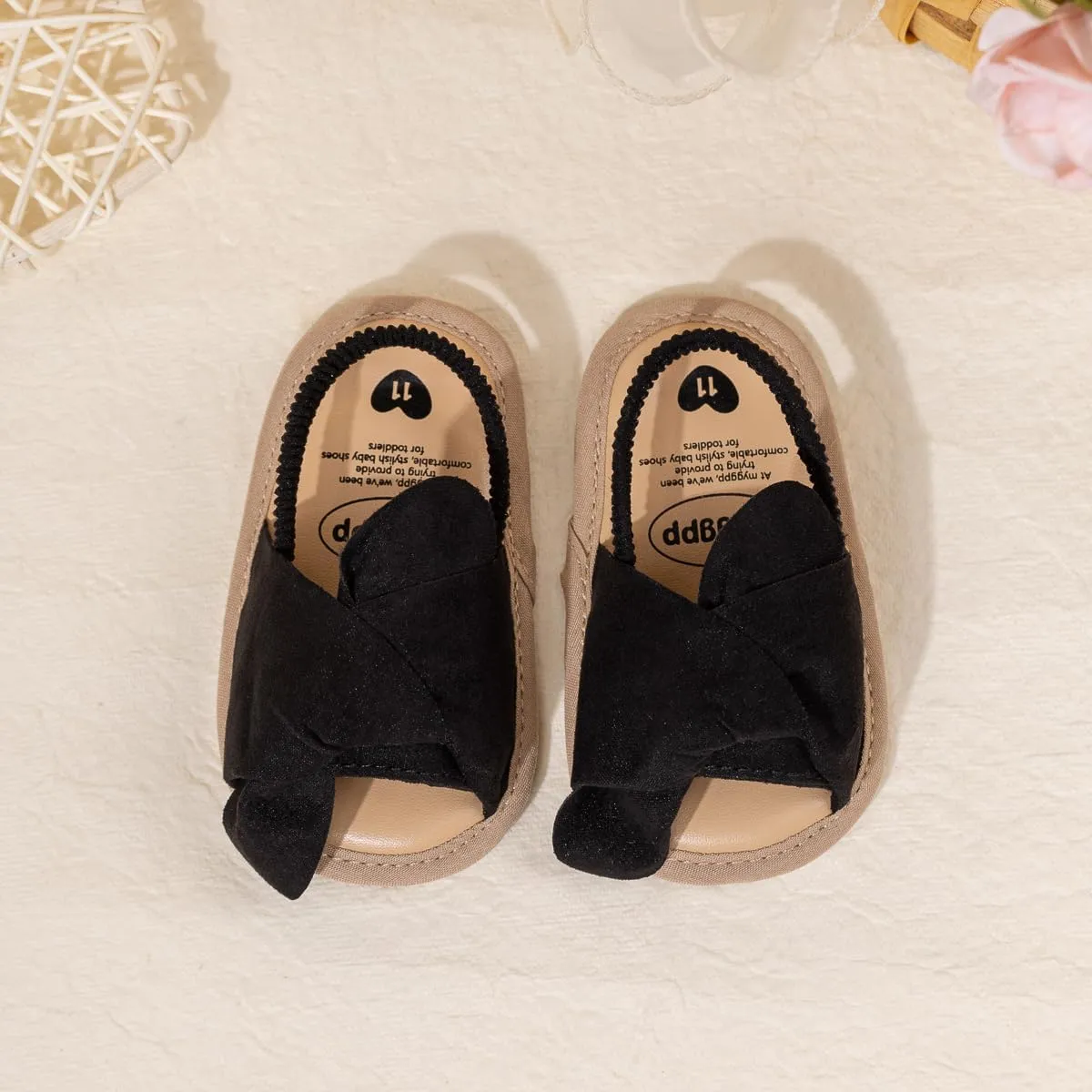 Meckior Infant Baby Girls Boys Summer Sandals Open Toe Lace Princess Dress Wedding Flats Shoes Newborn Toddler Soft Non-slip Sole First Walker Crib Shoes
