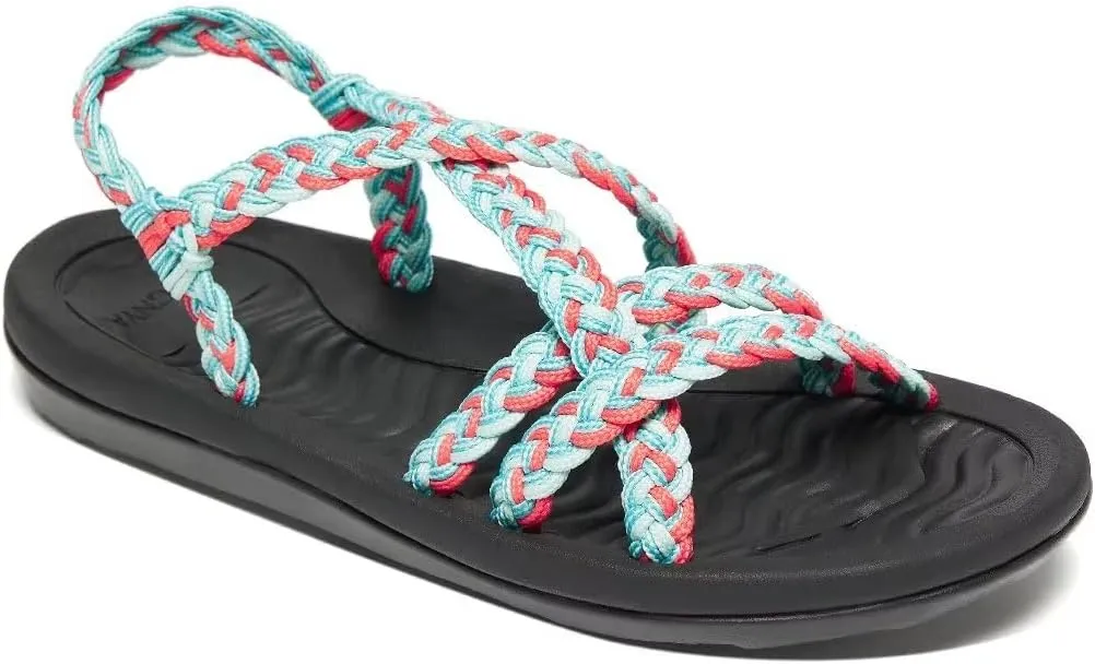 MEGNYA Women's Comfortable Walking Sandals with Arch Support, Athletic Hiking Sandals with Handmade Straps, Outdoor Soft Water Sandals for Beach Poolside Travel Camping