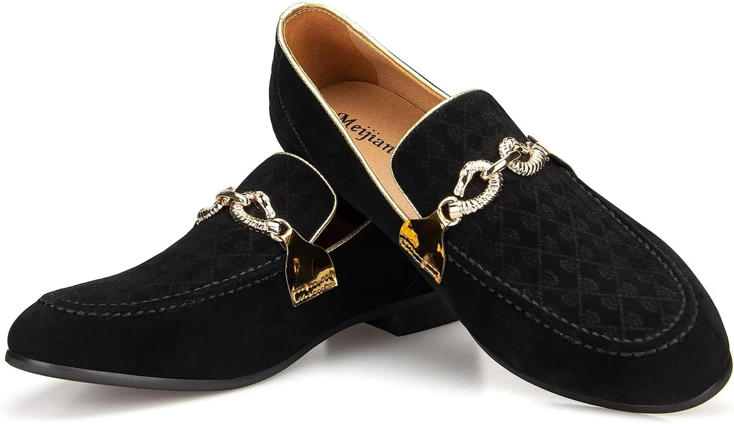 Meijiana Men's Fashion Classic Faux Leather Loafers and Weeding Dress Shoes for Men