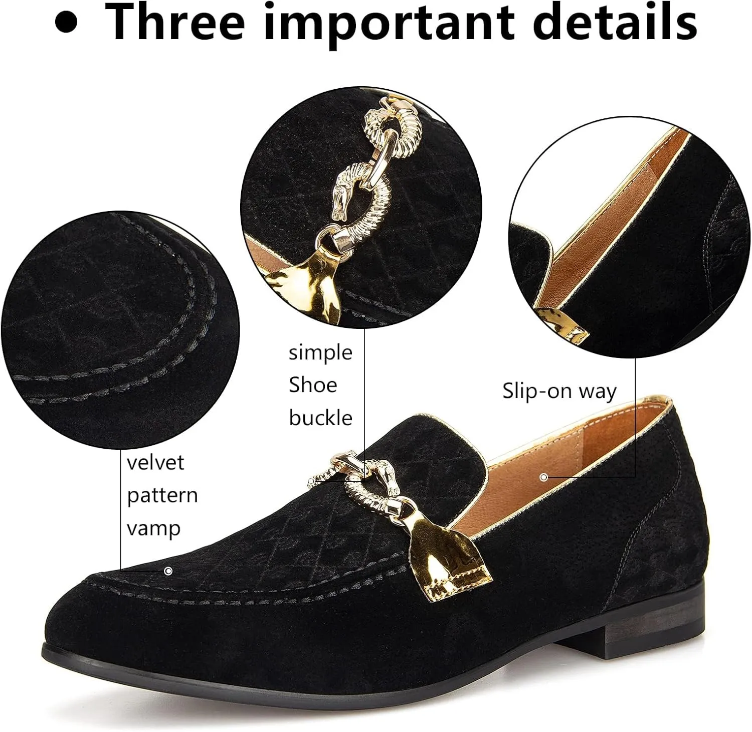 Meijiana Men's Fashion Classic Faux Leather Loafers and Weeding Dress Shoes for Men