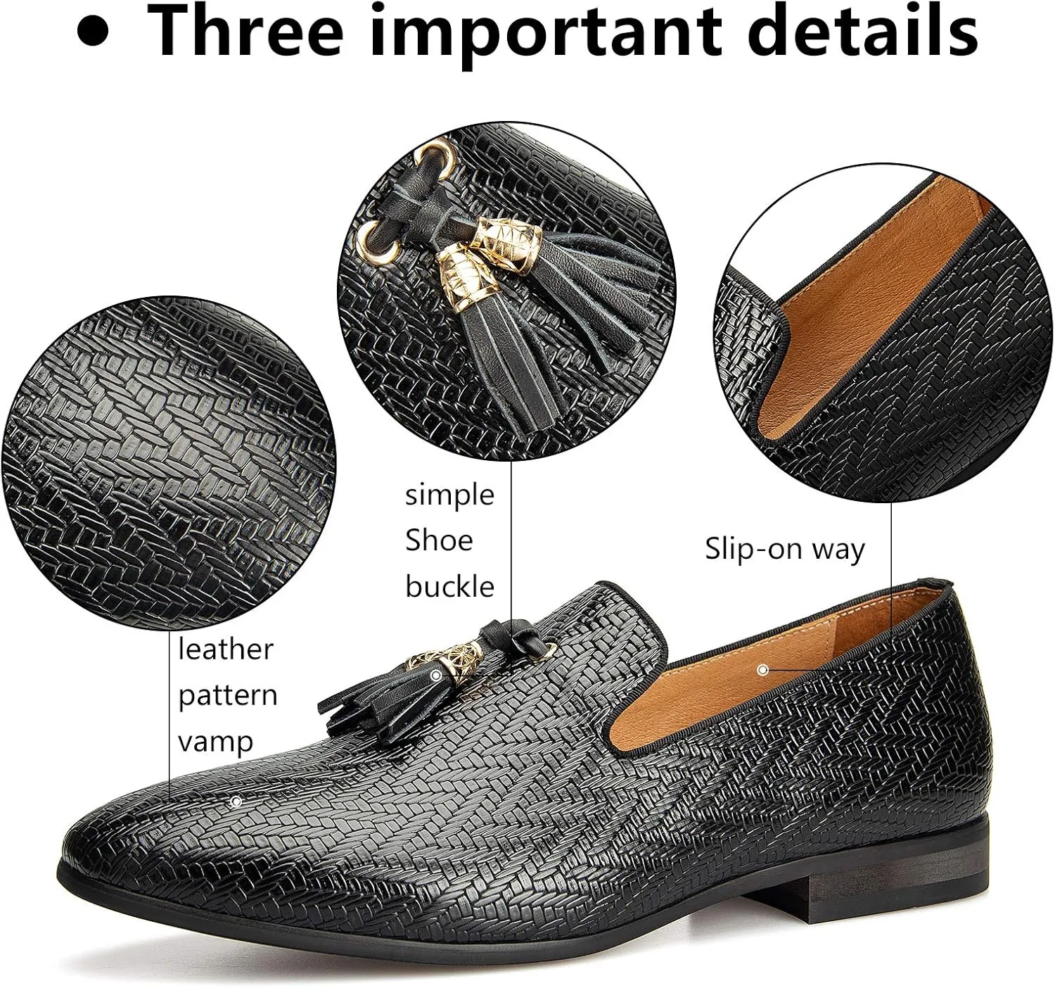 Meijiana Men's Fashion Classic Loafers Luxury Loafer Shoes and Weeding Dress Shoes for Men