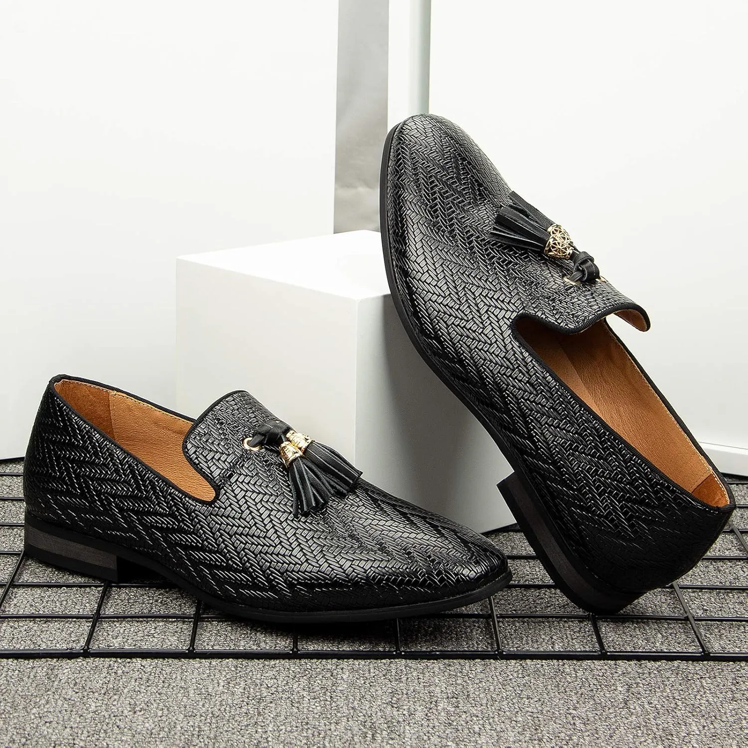 Meijiana Men's Fashion Classic Loafers Luxury Loafer Shoes and Weeding Dress Shoes for Men