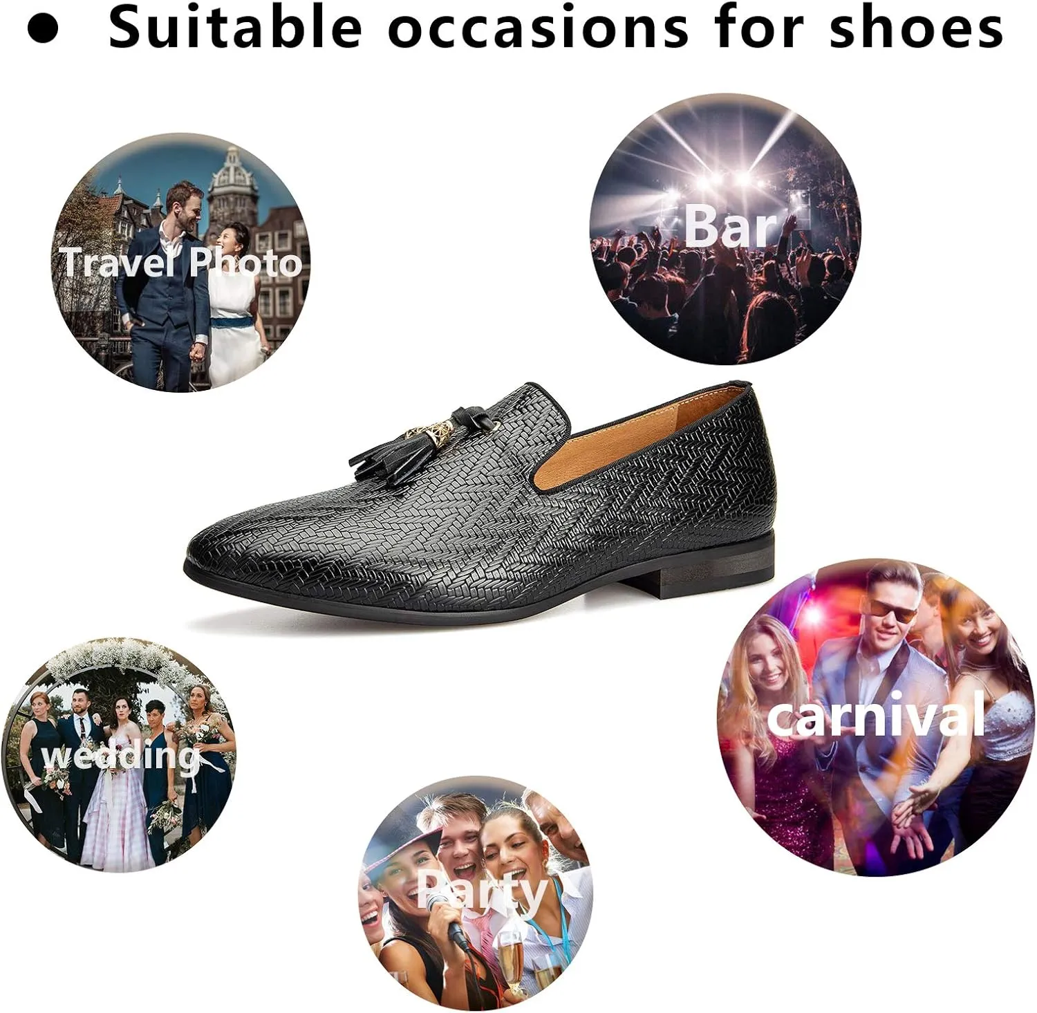 Meijiana Men's Fashion Classic Loafers Luxury Loafer Shoes and Weeding Dress Shoes for Men