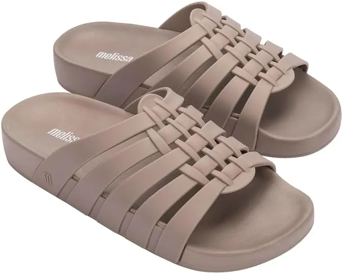 Melissa Possession Slides for Women - Flat Jelly-Style Comfort with Fisherman Design - 100% PVC Upper, 100% EVA Sole, Bubblegum Scent - Chic Summer Sandals for Women