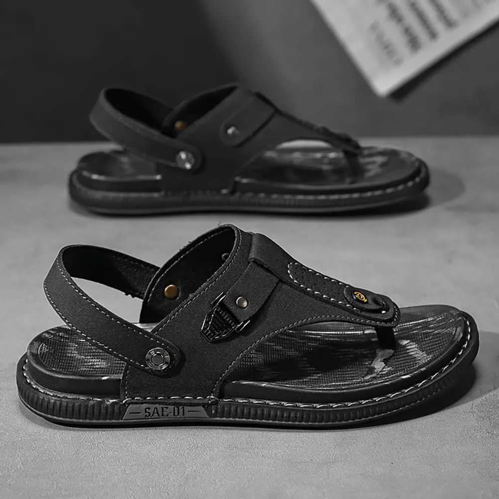 Men's Beach Sandals Handmade Sandals Fishing Outdoor Adjustable Casual Walking Shoes
